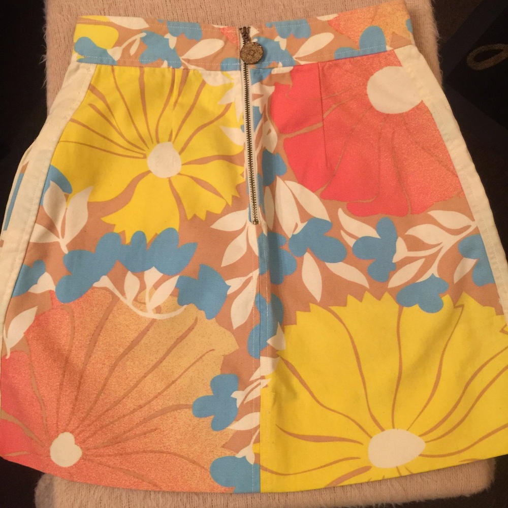 Tracy Feith A-Line Multi Colored Summer Mini Skirt